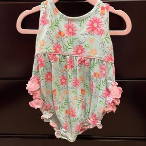 6-12m spring floral bubble by RuffleButts